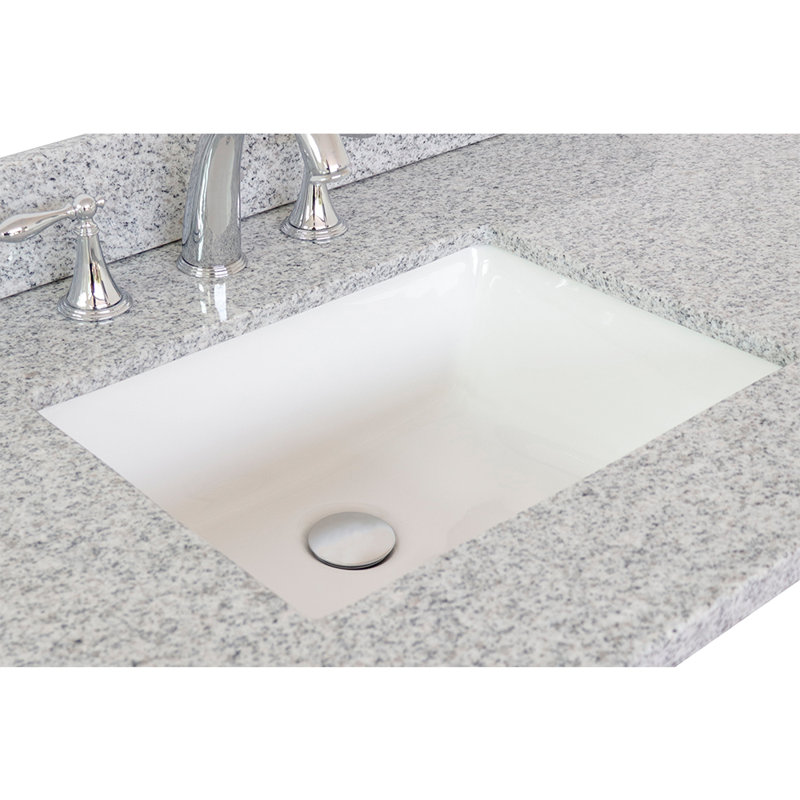 Bellaterra Home 49'' Granite Single Bathroom Vanity Top in Gray with